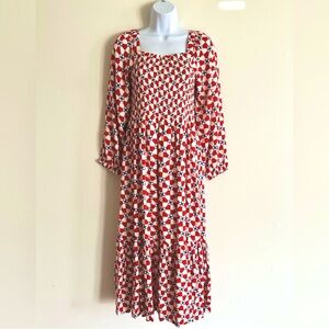 HANNA ANDERSSON Print Maxi Dress / Size XS